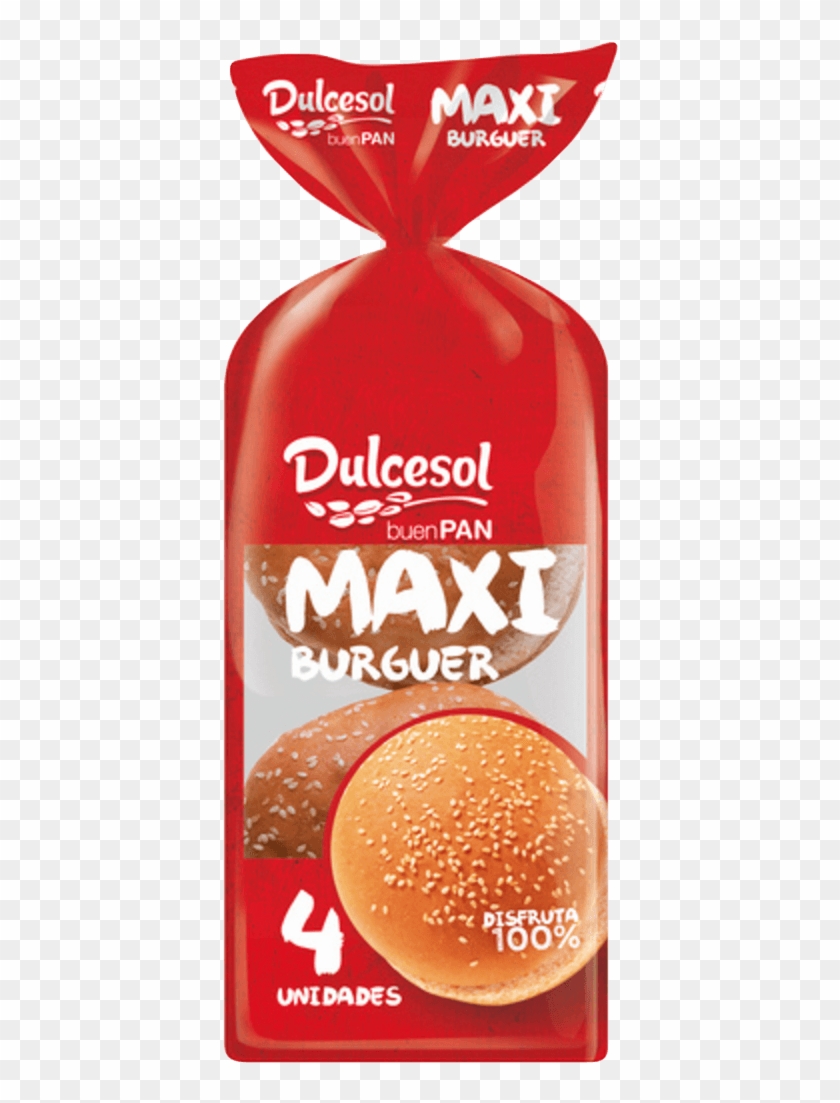 Dulcesol Maxi Burguer Hamburguer Buns Package 4 Units - Whole Wheat Bread Clipart