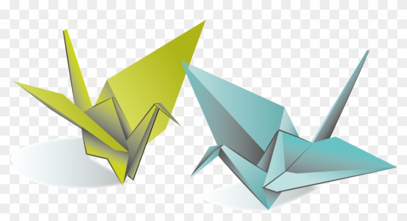 Making An Origami Paper Crane - Origami Clipart #4617243