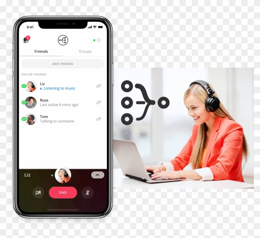 Listening Music At Work , Png Download - Listening Music On Internet Clipart #4618657