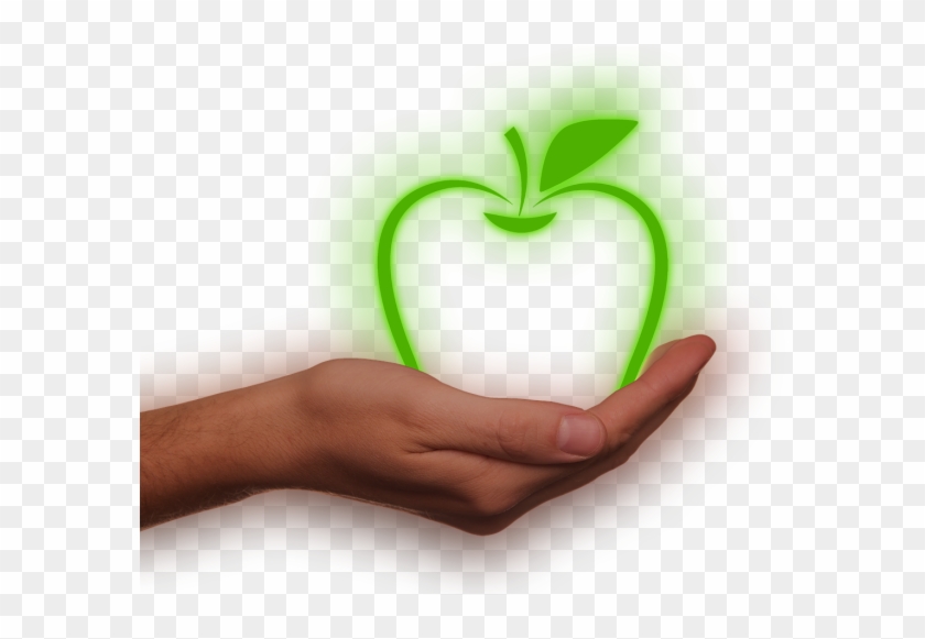 Color Palette Ideas From Green Hand Heart Image - Granny Smith Clipart #4618999