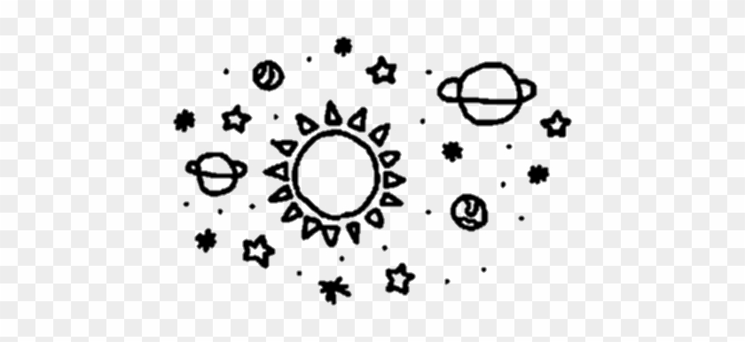 #planetas #constelaciones #png #tumblr - Planets Black And White Png Clipart