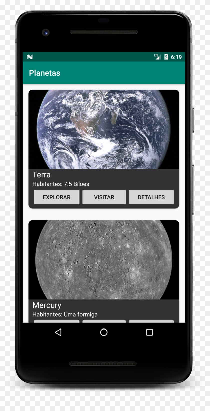 App Criada Para O Curso De Android Para Visionarios - Astronomical Object Clipart #4619318