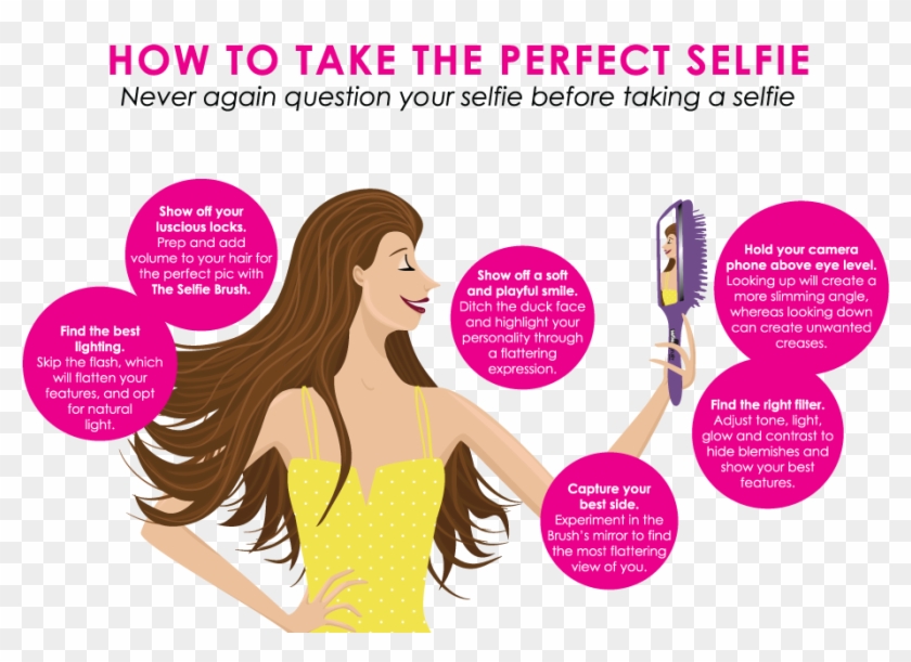 The Selfie Brush Is Here - Girl Clipart