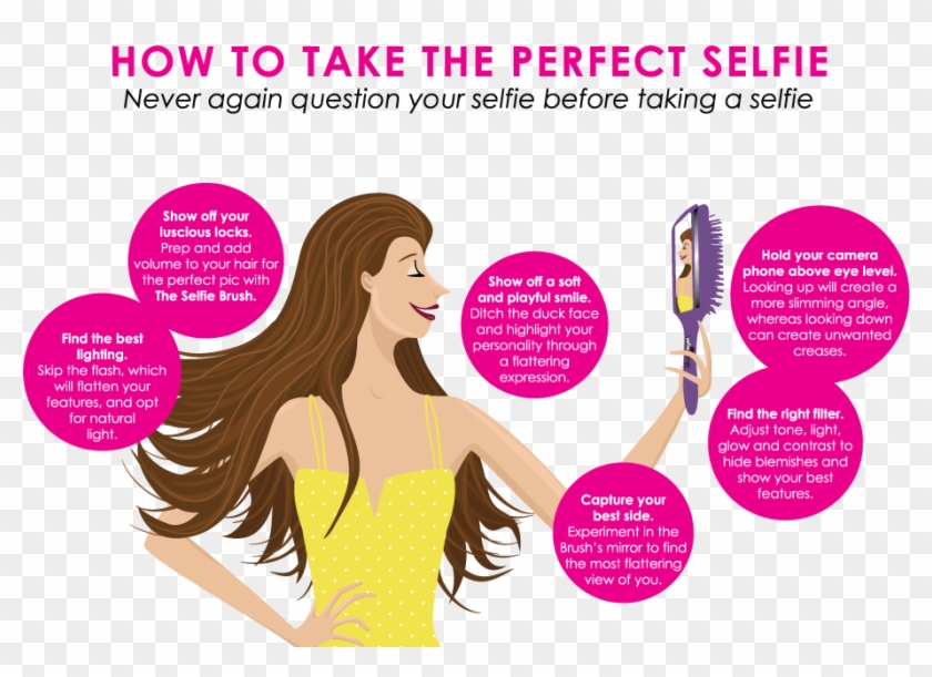 The Selfie Brush Is Here - Girl Clipart #4619968