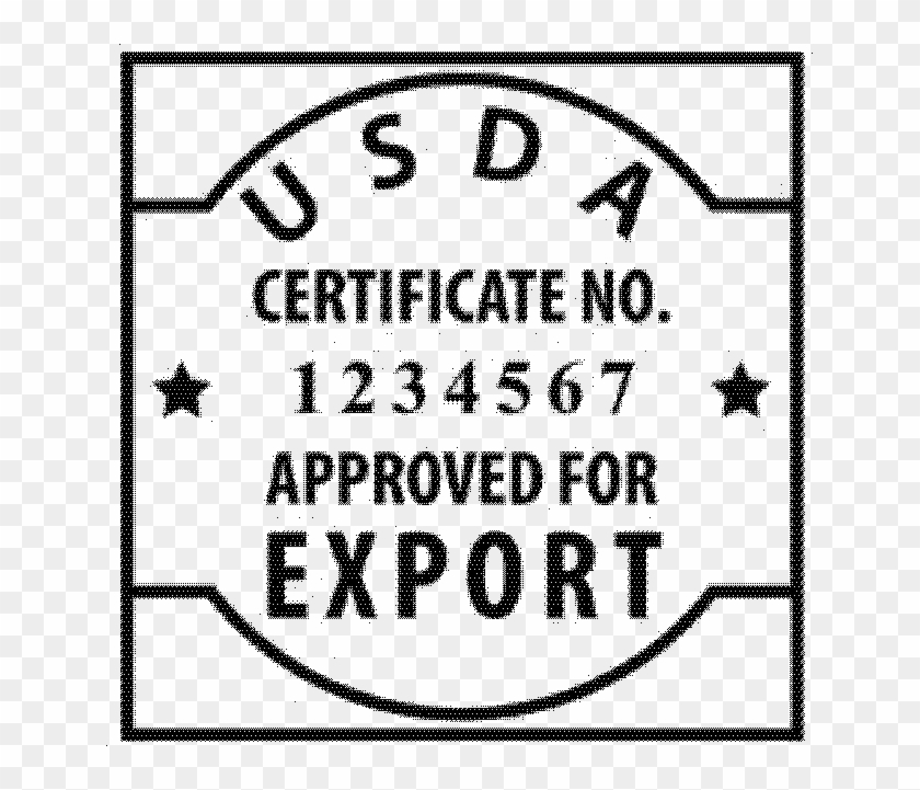 Ship Stores, Small Quantities Exclusively For The Personal - Usda Certificate Approved For Export Clipart