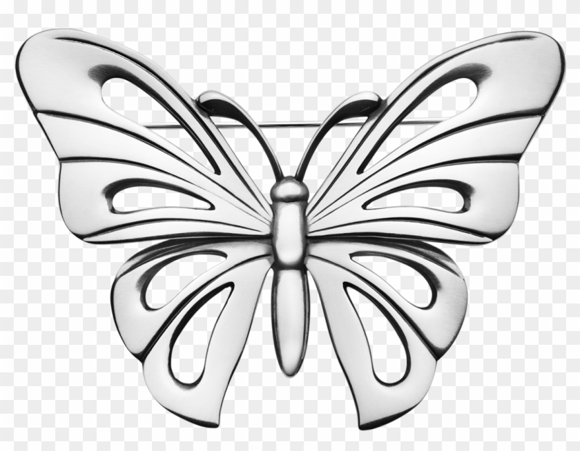 Steel Butterfly , Png Download - Butterfly Silver Clipart #4620623