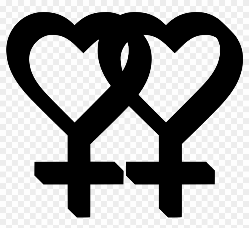 Download Png - Lesbian Symbols With Heart Clipart