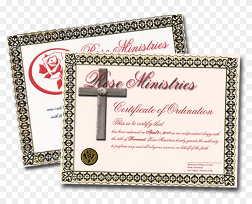 Ordination Certificate - Certificate Clipart #4620816