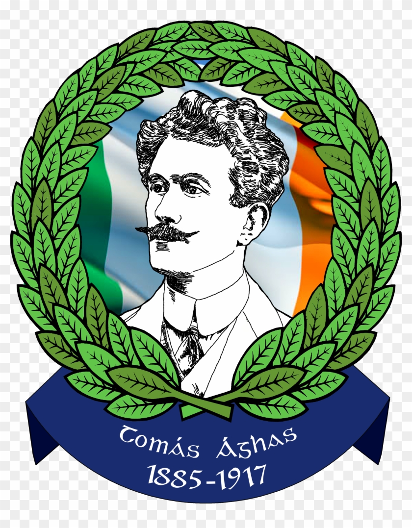 Thomas Ashe Logo Final Version Tricolour Background - Illustration Clipart