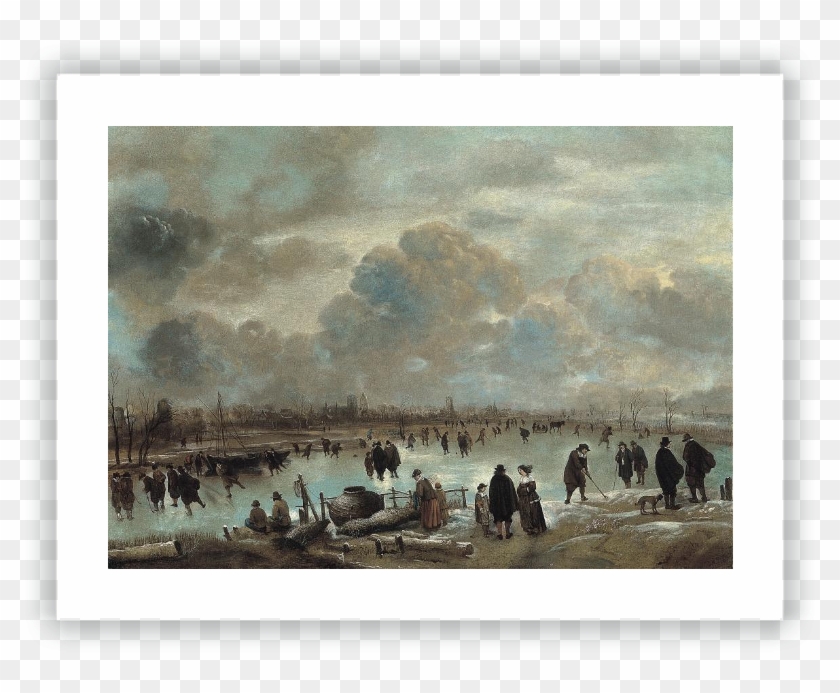 00349 Em B4 Fl 1 - Aert Van Der Neer Paisaje De Invierno Clipart