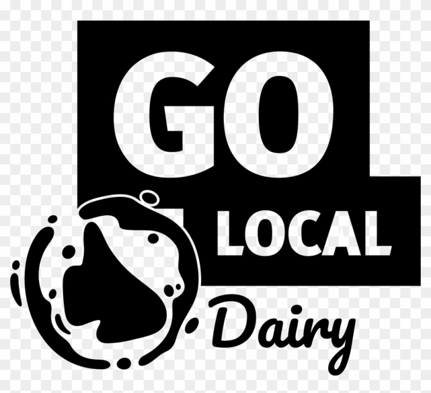 Go Local Dairy Black - Graphic Design Clipart