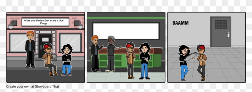 Near Miss Gun Smack - Cartoon Clipart