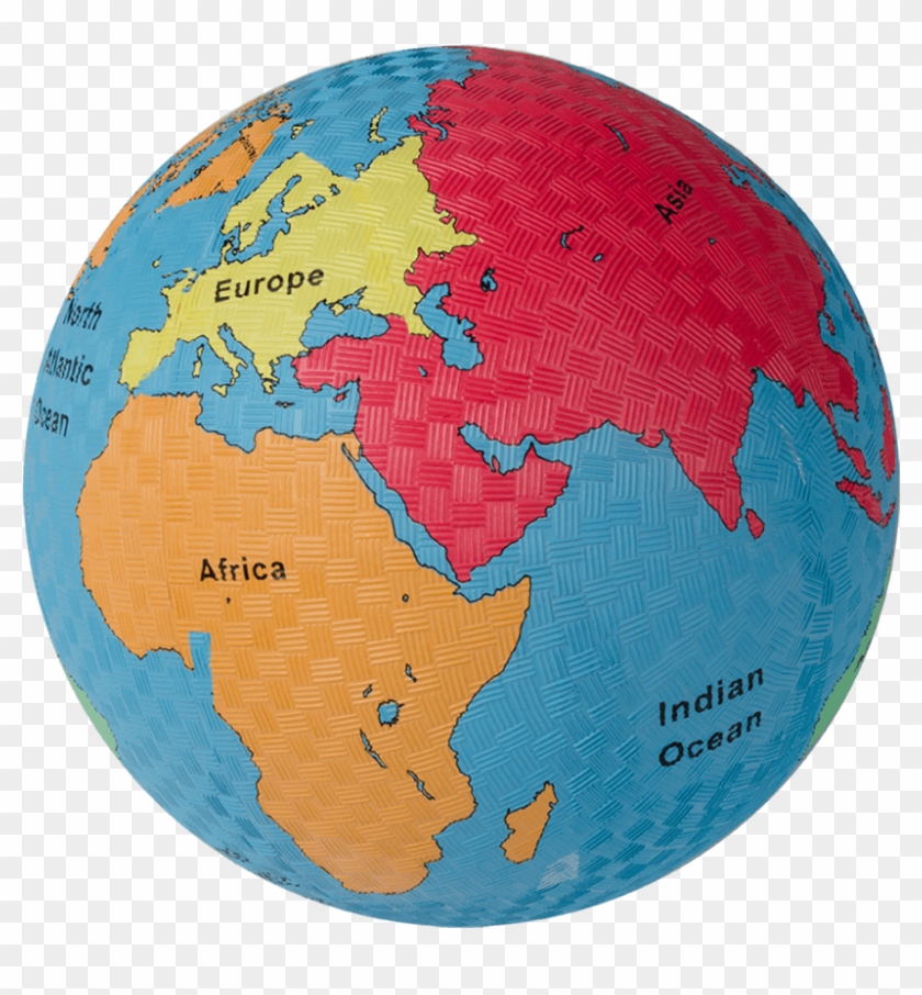 World Globe Playground Ball - Earth Playground Ball Clipart