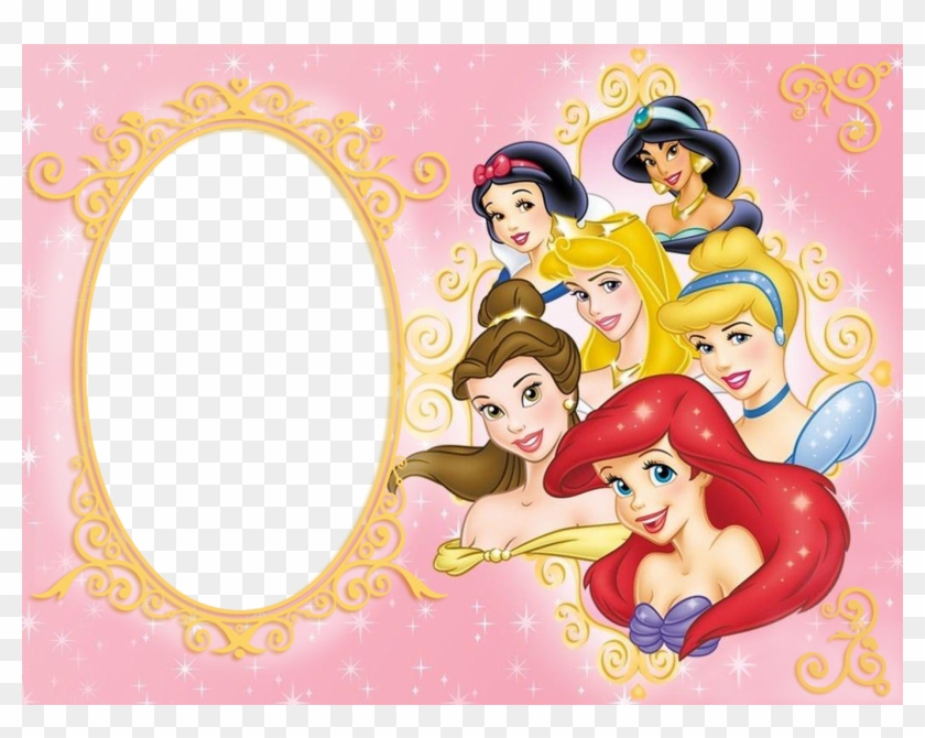 Disney Princess Baptismal Tarpaulin , Png Download - Montagem Foto Princesas Disney Clipart #4623136