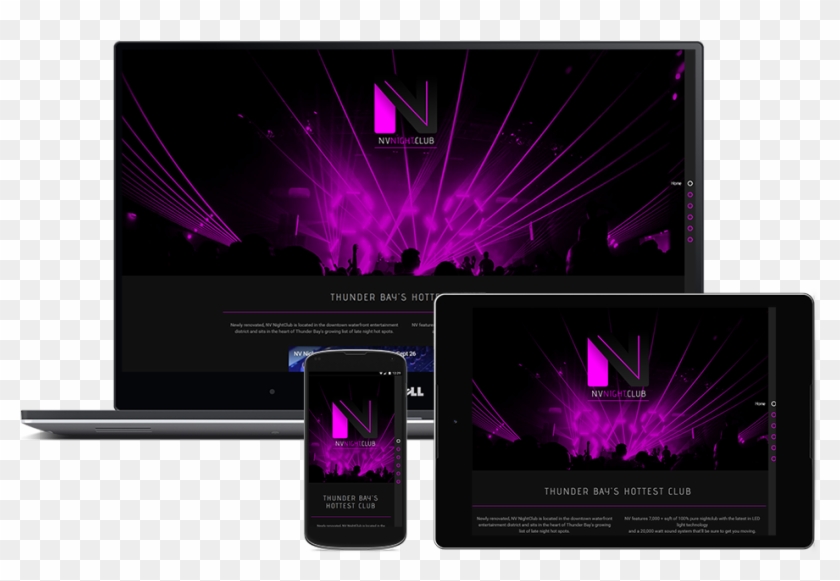 Nv Nightclub Responsive Website Design - Smartphone Clipart #4623551
