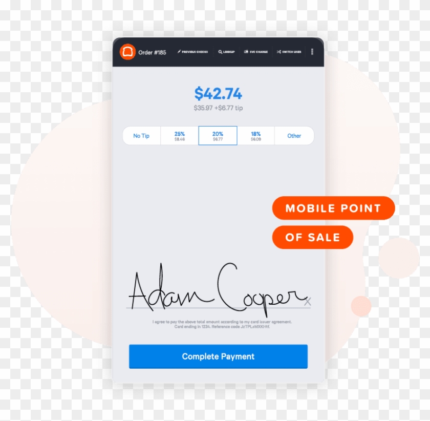 Mobile Point Of Sale - Ivory Clipart #4623929