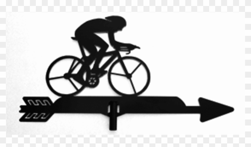 Cyclist Weathervane - Cyclist Silhouette Clipart