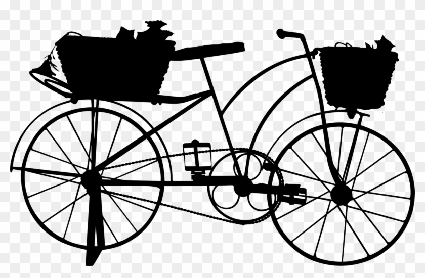 Bicycle Bike Cycling - Old Fashioned Bike Clipart Girl - Png Download