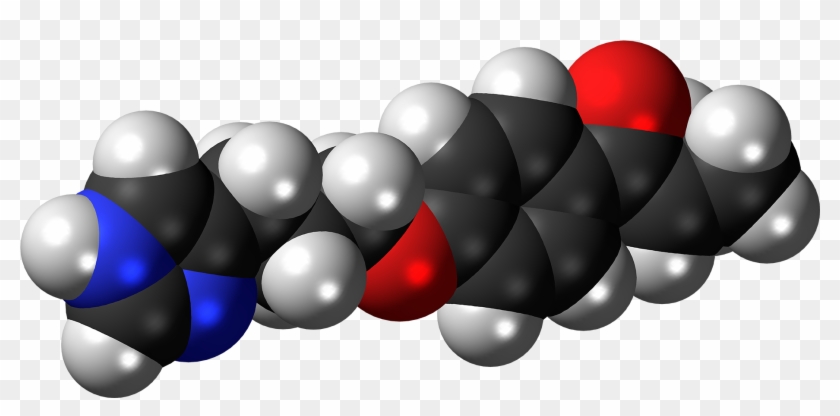 Clip Art File Ciproxifan Molecule Spacefill - Graphic Design - Png Download