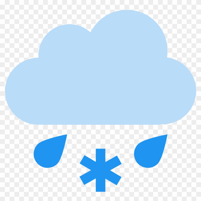 Clip Art Free Clouds Svg Flat Bottom - Icon Sleet Svg - Png Download