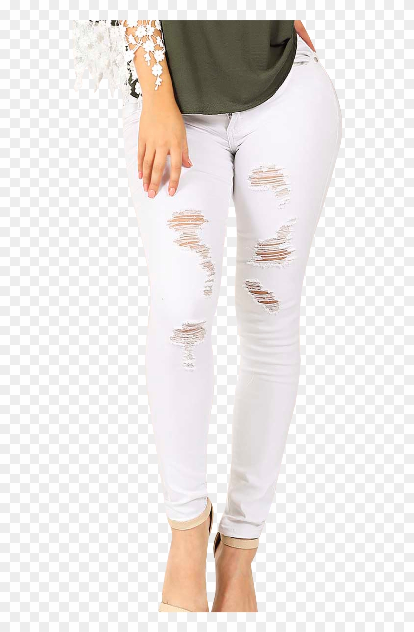 Pantalones Coqueta P6008 White - Leggings Clipart #4624886