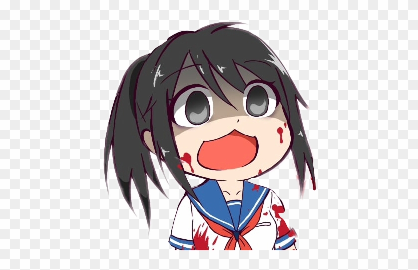 Bloody Sticker - Yandere Chan Clipart