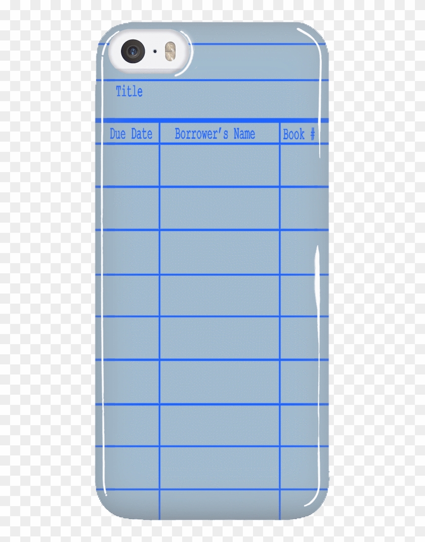 Library Card Phone Case Blue-for Reading Addicts - Mobile Phone Case Clipart