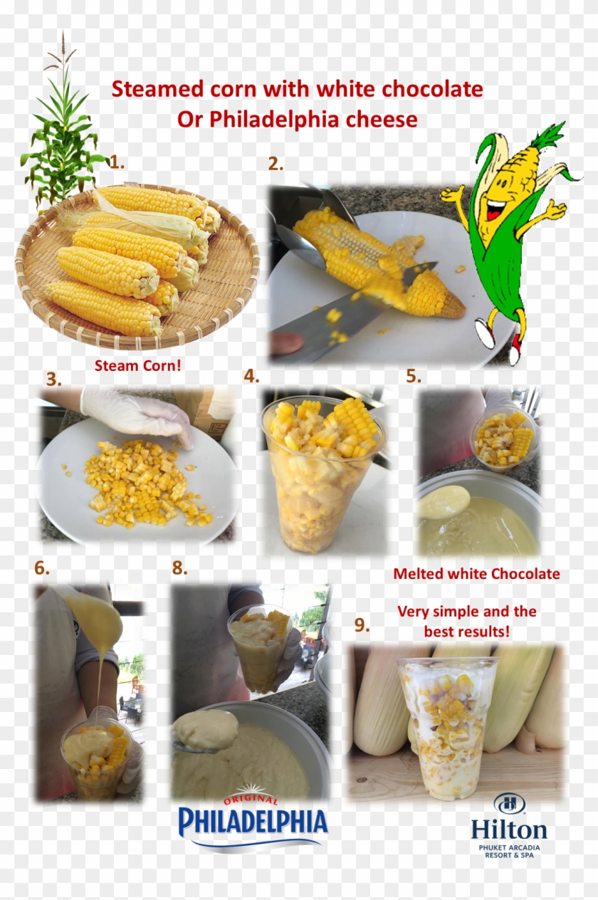 Steam Corn Menu - Hilton Hotels & Resorts Clipart