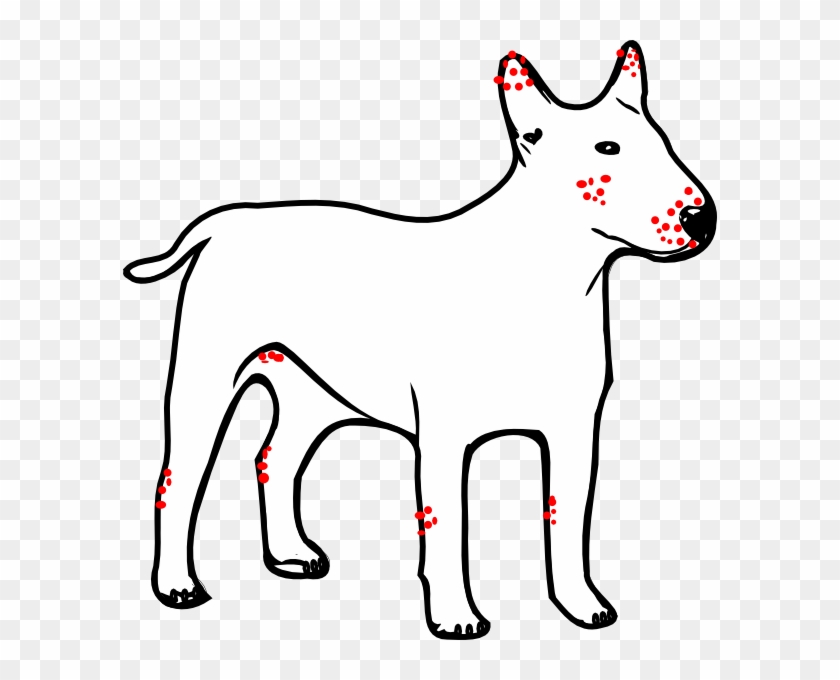 How To Set Use Dog With Red Dots Marked As Mites Svg - Outline Of A Dog Clipart #4626012