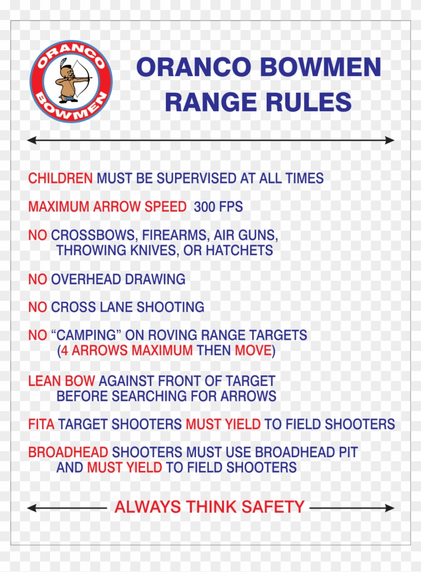 To Ensure Your Safe And Enjoyable Use Of Our Archery - Archery Range Rules And Regulations Clipart #4626694