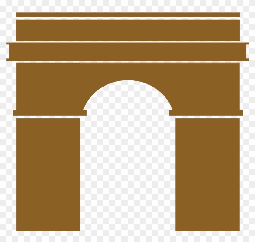 Arc De Triomphe De L'étoile Icon - Arc De Triomphe Logo Clipart #4626919
