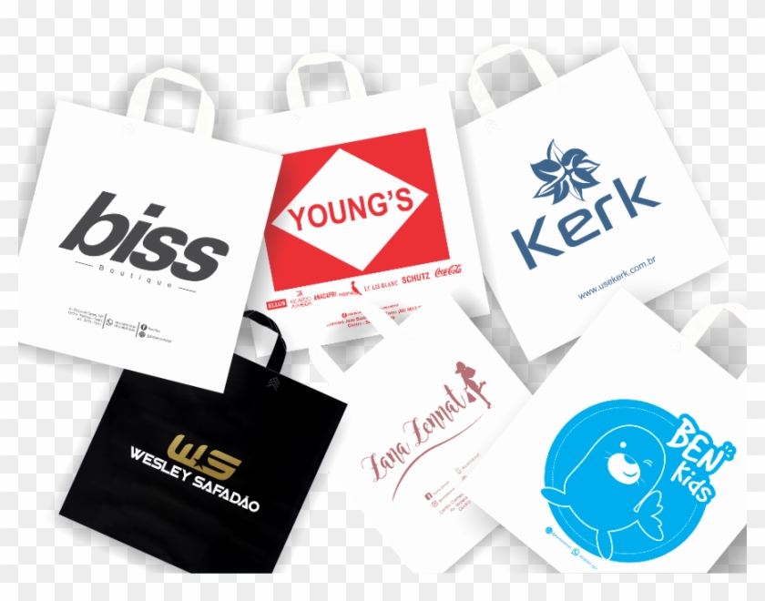 Sacola Alça Fita - Label Clipart