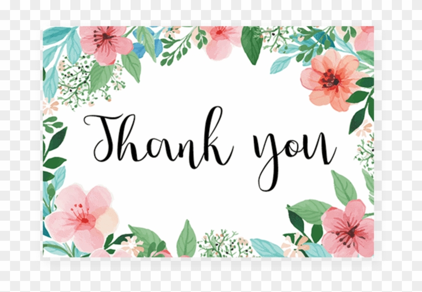 Baby Shower, Greeting Note Cards, Infant, Flower, Pink - Floral Thank You Cards Printable Clipart