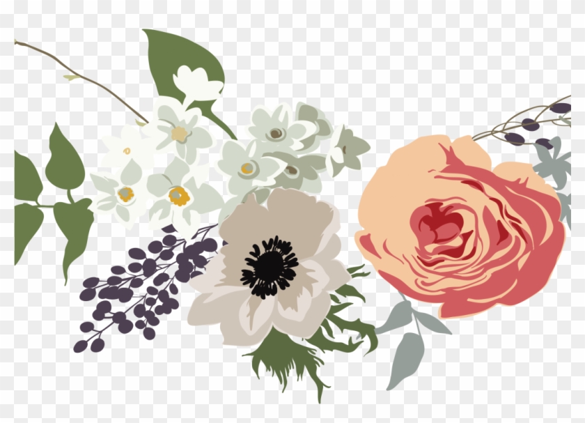 Exploring The Wonders Of Food One Bite At A Time - Flowers Wedding Invitation Clipart - Png Download