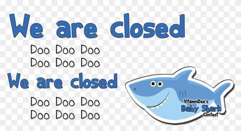 We Are Closed Doo Doo Doo Doo Doo Dooo - Great White Shark Clipart