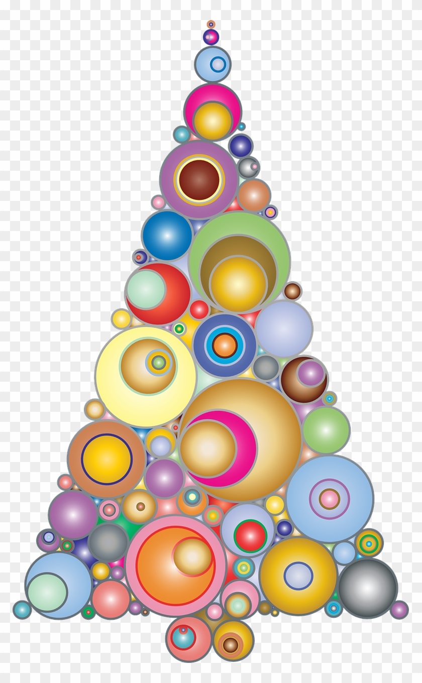 Transparent Abstract Christmas Tree Clipart