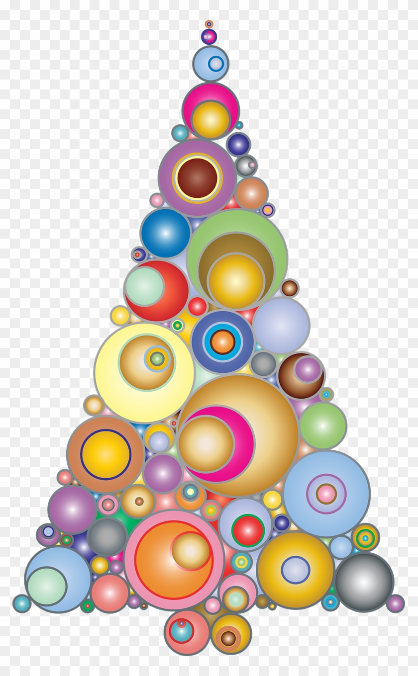 Transparent Abstract Christmas Tree Clipart #4628011