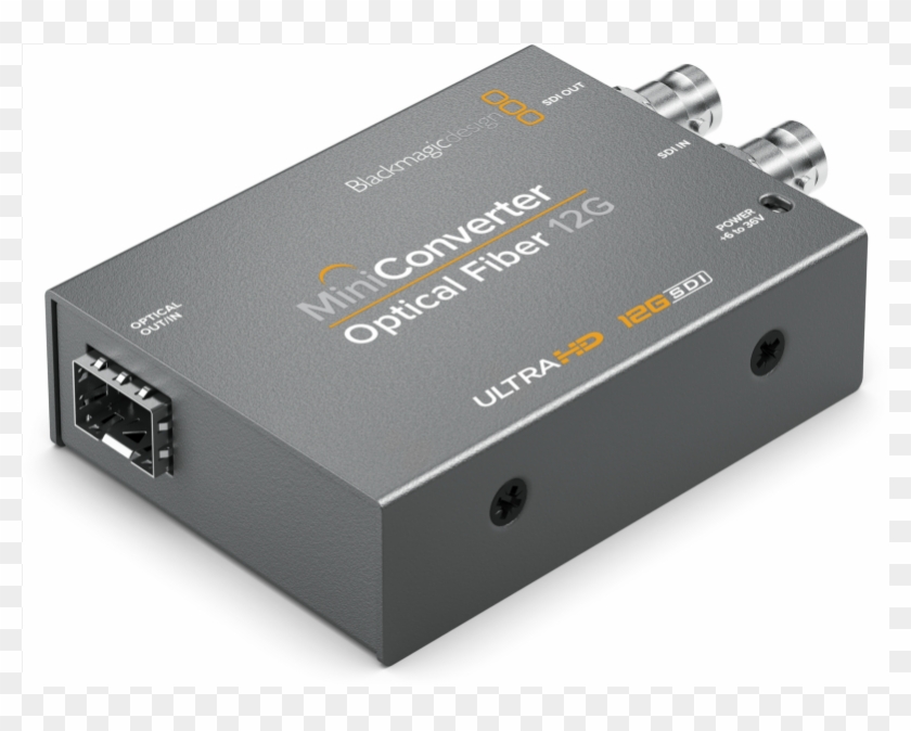 Mini Converter Optical Fiber 12g Left Angle - Sdi To Optical Fiber Converter Clipart #4628343