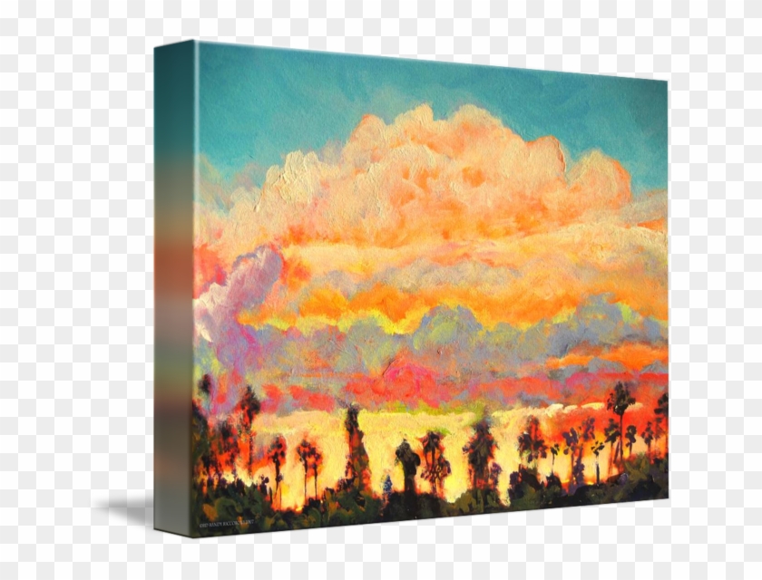 Clip Art Royalty Free Library Sunset Over Panorama - Painting - Png Download #4628410