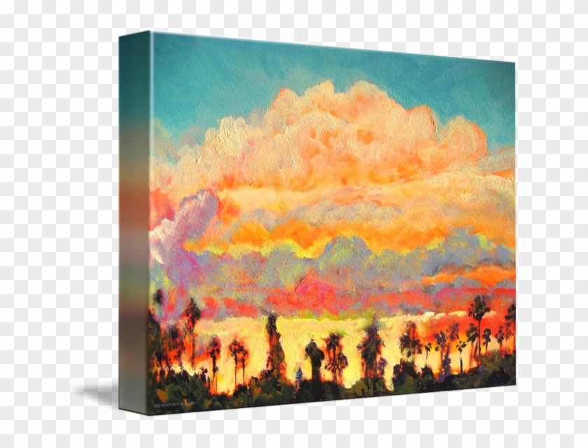 Clip Art Royalty Free Library Sunset Over Panorama - Painting - Png Download