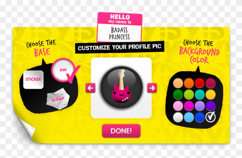 Cute Customizable Profile Pictures Designed For Disney - Graphic Design Clipart