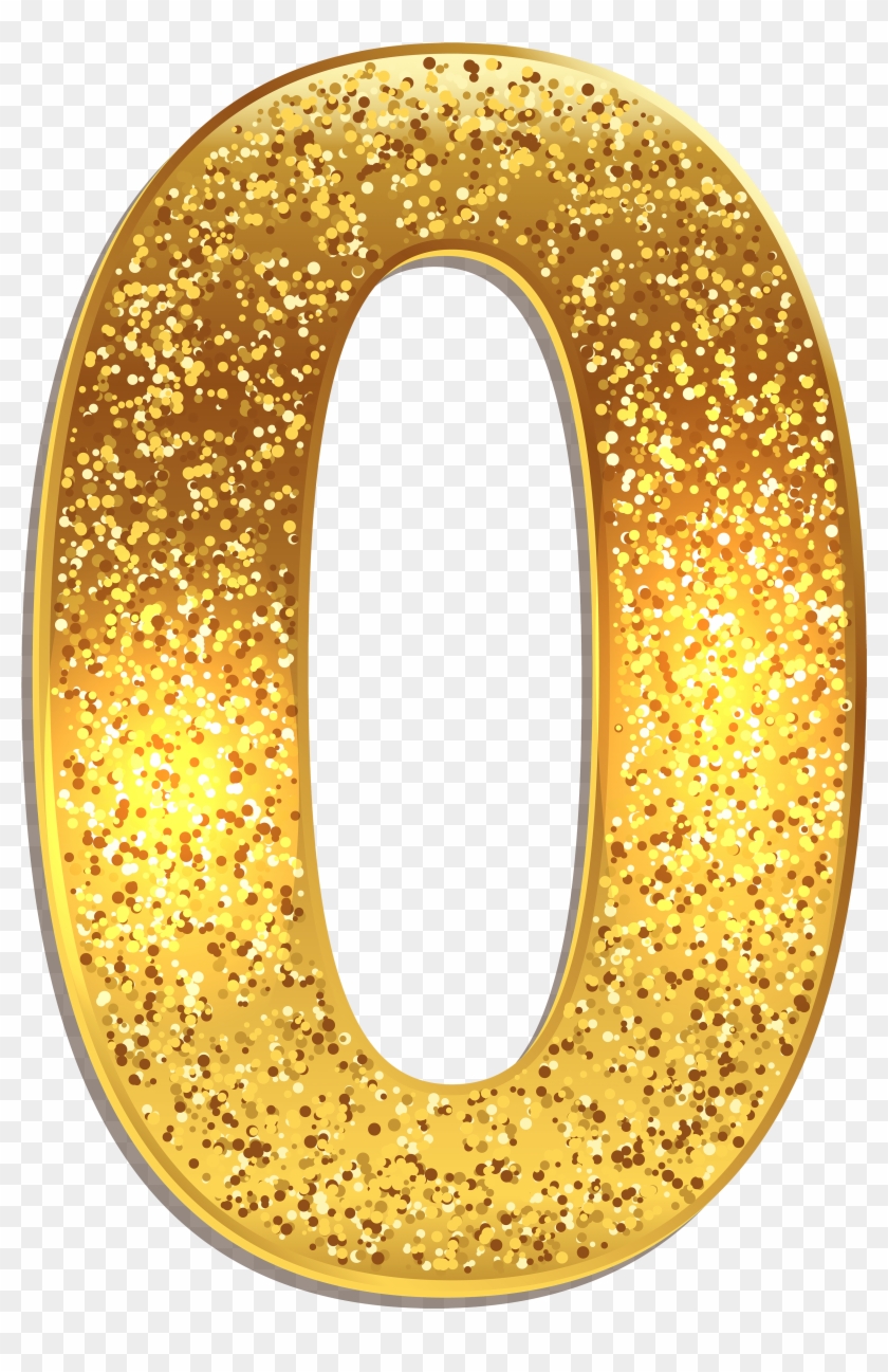 Gold High Heel Clip Art - Gold Number 0 Png Transparent Png #4628945