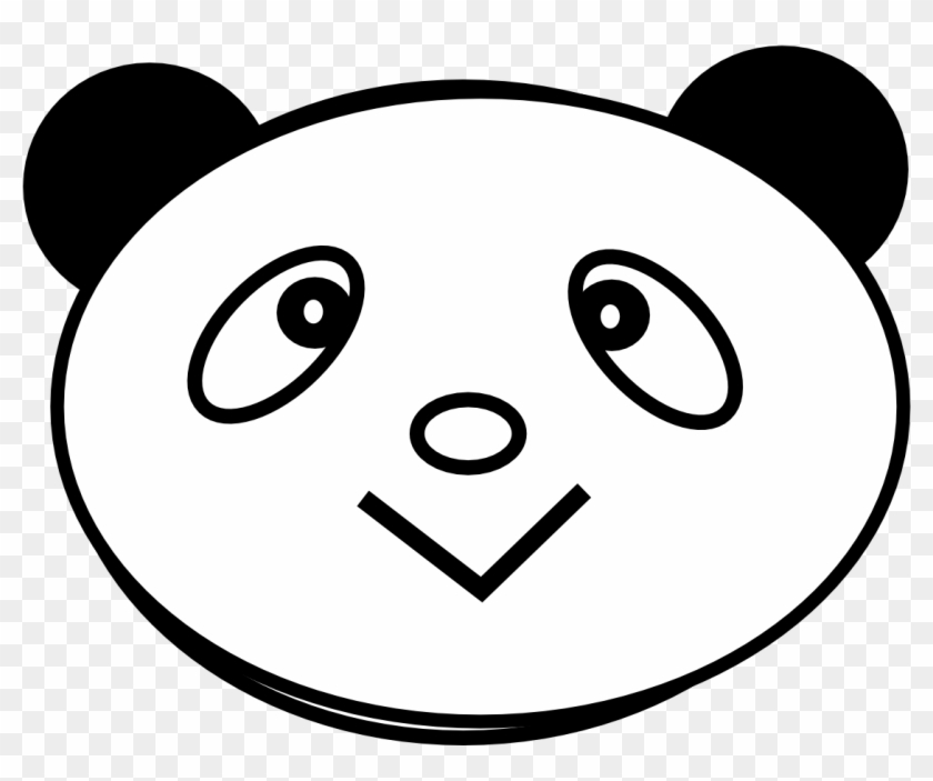 Cute Black And White Panda's Png - Gambar Kepala Panda Kartun Clipart
