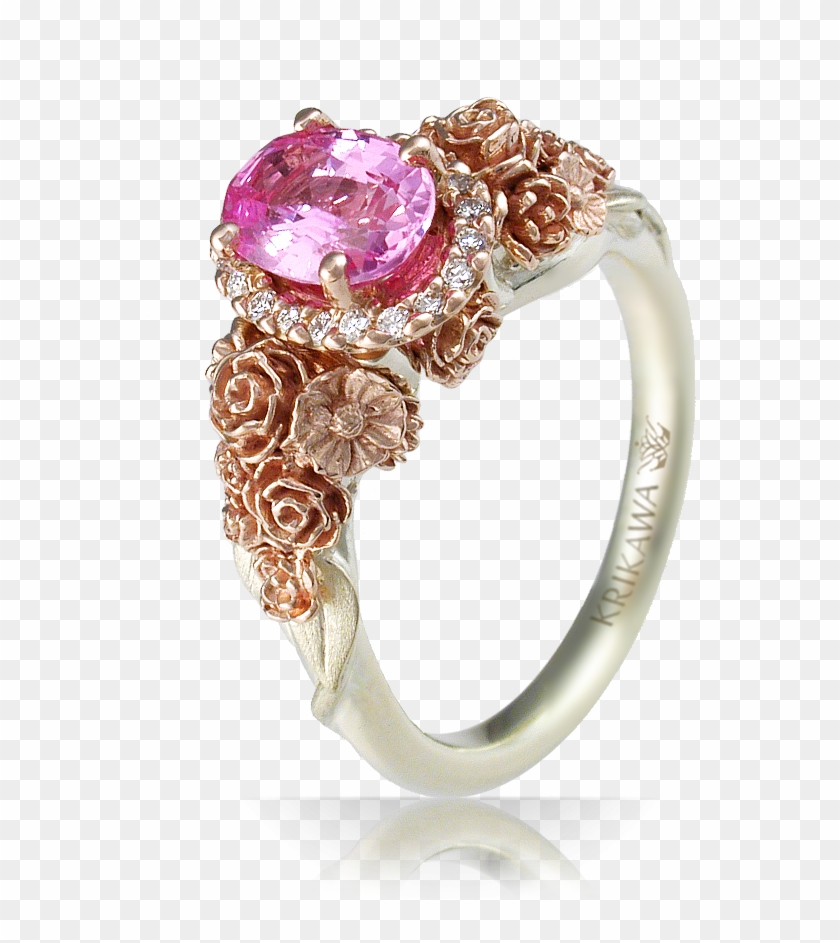 Flower Engagement Ring Lg - Pre-engagement Ring Clipart #4629101