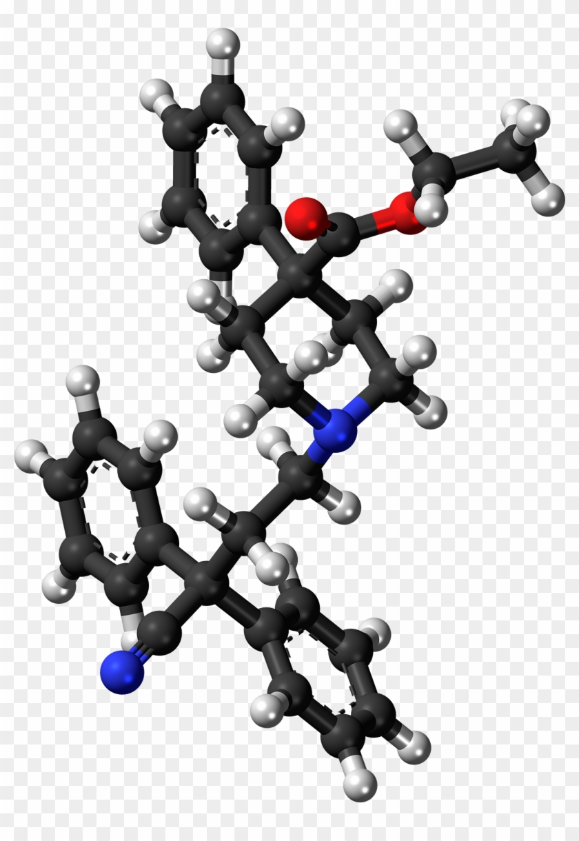 Diphenoxylate Molecule Ball Clipart #4629375