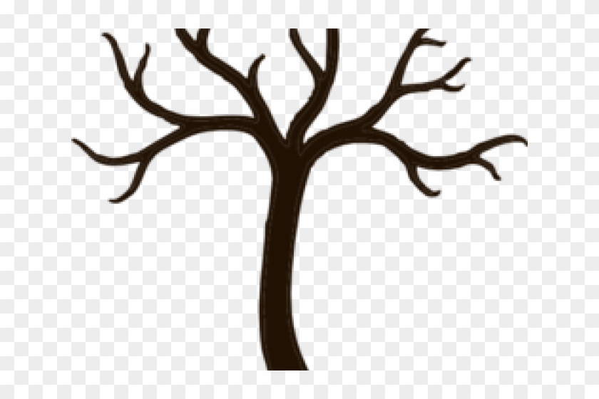 Branch Clipart Tree Stick - Tree Without Leaves Stencil - Png Download #4629602