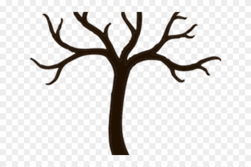 Branch Clipart Tree Stick - Tree Without Leaves Stencil - Png Download