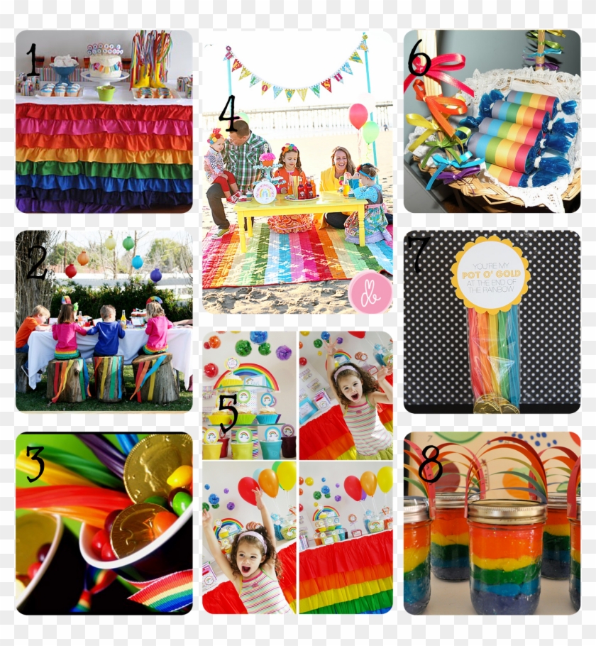 Pot O' Gold By The Seven Year Cottage - Rainbow Birthday Party Ideas Clipart #4629701