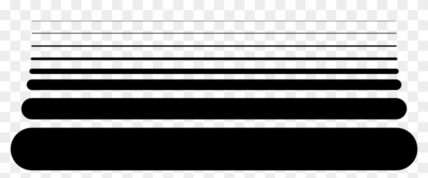 Different Lines With Doubling Their Width In Any Iteration - Black-and-white Clipart #4630692