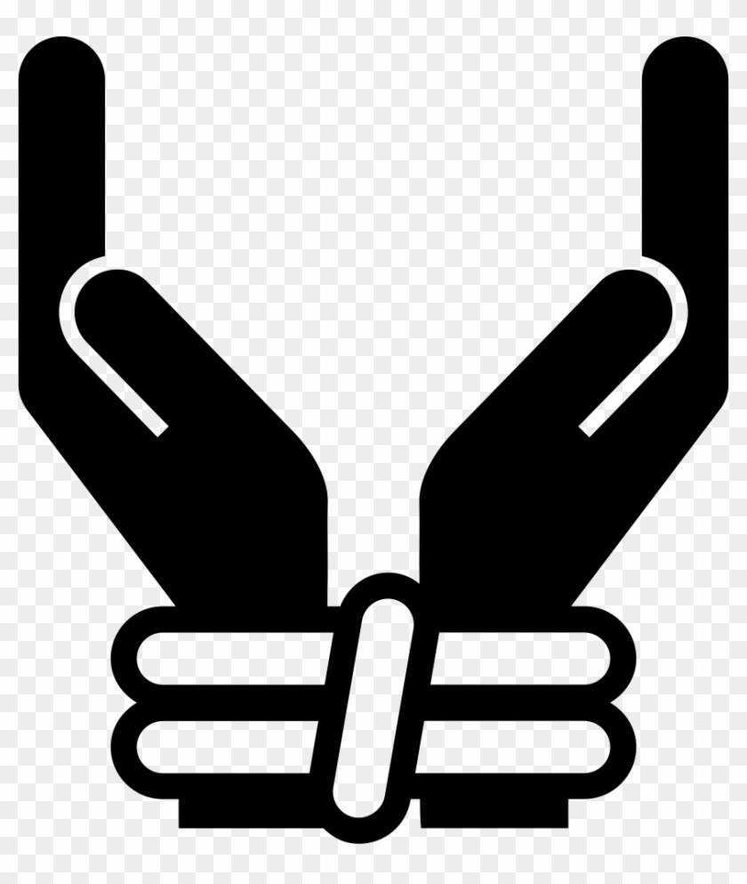 Jpg Royalty Free Stock Prisoner Tied Png Icon Free - Hands Tied Icon Clipart #4630728